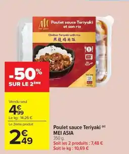 Carrefour Market Poulet sauce teriyaki mei asia offre