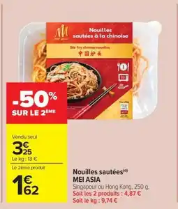 Carrefour Market Nouilles sautées mei asia offre