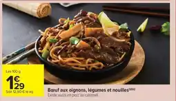 Carrefour Market Boeuf aux oignons, légumes et nouilles offre
