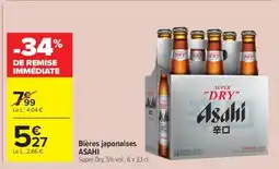 Carrefour Market Bières japonaises asahi offre