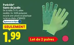 Lidl PARKSIDE Gants de jardin offre