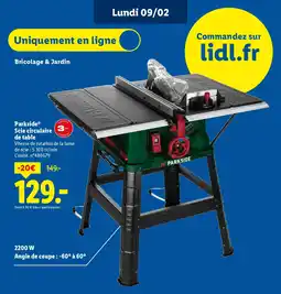 Lidl PARKSIDE Scie circulaire de table offre