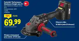 Lidl PARKSIDE Performance Meuleuse d'angle sans fil offre