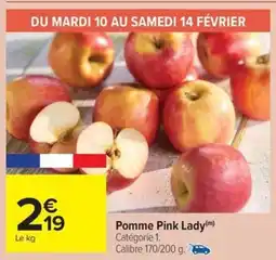 Carrefour Market Pomme pink lady offre
