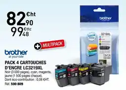 Hyperburo BROTHER Pack 4 cartouches d'encre lc3219xl offre