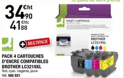 Hyperburo Pack 4 cartouches d'encre compatibles brother lc3219xl offre