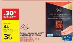 Carrefour Market Émincés de saumon fumé carrefour selection offre