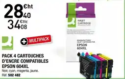 Hyperburo Pack 4 cartouches d'encre compatibles epson 604xl offre