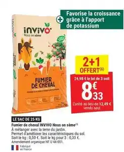 Gamm vert Invivo - fumier de cheval offre