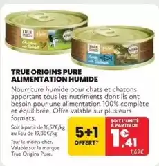 Animalis True origins - pure alimentation humide offre