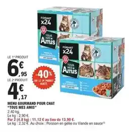 E.Leclerc Tous - menu gourmand pour chat offre