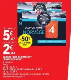 E.Leclerc Signal - saumon fumé de norvège offre