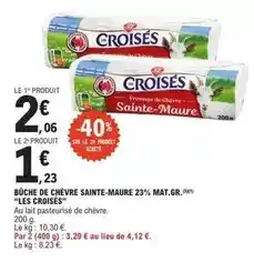 E.Leclerc Bûche de chèvre sainte-maure 23% mat.gr offre