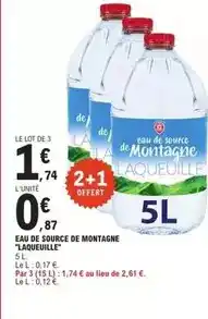 E.Leclerc Eau de source de montagne offre