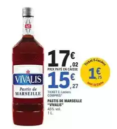 E.Leclerc E.leclerc - pastis de marseille offre