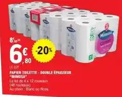 E.Leclerc Mimosa - papier toilette double épaisseur offre