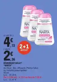 E.Leclerc Narta - déodorant bille offre