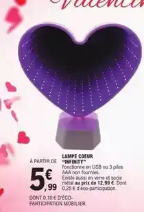 E.Leclerc Lampe coeur offre