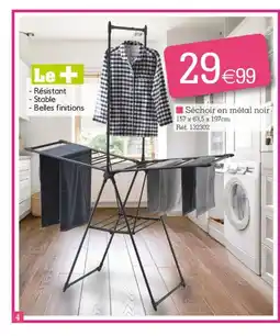 Kandy Séchoir en métal noir offre