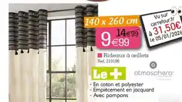 Kandy Rideaux à oeillets offre