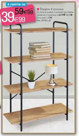 Kandy Étagère 4 niveaux offre