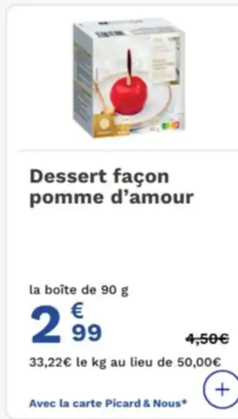 Dessert façon pomme d'amour
