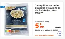 Picard 2 coquilles au colin d'Alaska et aux noix de Saint-Jacques MSC offre