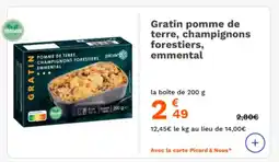 Picard Gratin pomme de terre, champignons forestiers, emmental offre