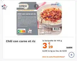 Picard Chili con carne et riz offre