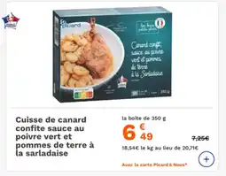 Picard Cuisse de canard confite sauce au poivre vert et pommes de terre à la sarladaise offre