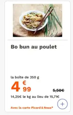 Picard Bo bun au poulet offre