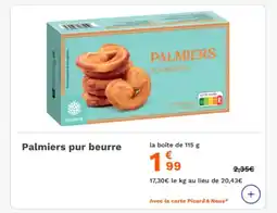 Picard Palmiers pur beurre offre