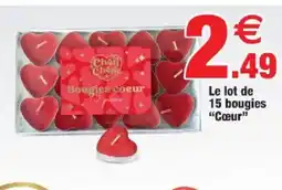 Bazarland Le lot de 15 bougies Cœur offre