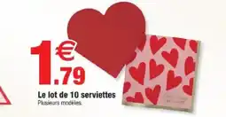 Bazarland Le lot de 10 serviettes offre