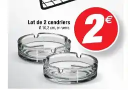 Bazarland Lot de 2 cendriers offre