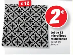 Bazarland Lot de 12 microfibres réutilisables offre