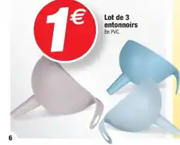 Bazarland Lot de 3 entonnoirs offre