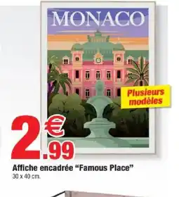 Bazarland Affiche encadrée Famous Place offre