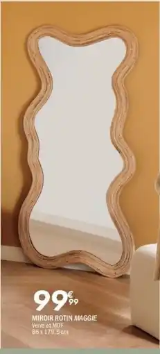 La Foir'Fouille Miroir rotin maggie offre