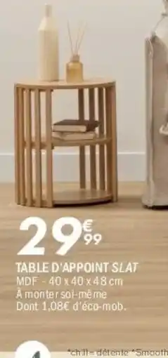 La Foir'Fouille Table d'appoint slat offre