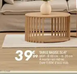 La Foir'Fouille Table basse slat offre