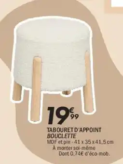 La Foir'Fouille Tabouret d'appoint bouclette offre