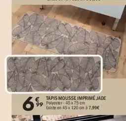 La Foir'Fouille Tapis mousse imprimé jade offre