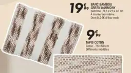 La Foir'Fouille Banc bambou green harmony offre