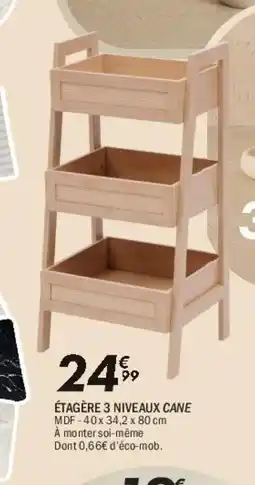 La Foir'Fouille Étagère 3 niveaux cane offre
