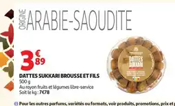 Auchan BROUSSE ET FILS Dattes sukkari offre