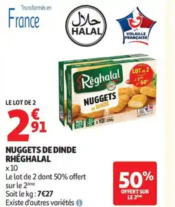 Auchan RÉGHALAL Nuggets de dinde offre