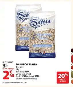Auchan SAMIA Pois chiches offre
