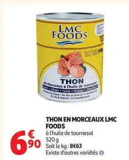 Auchan LMC FOODS Thon en morceaux offre
