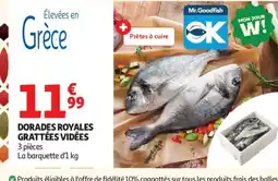 Auchan Dorades royales grattées vidées offre